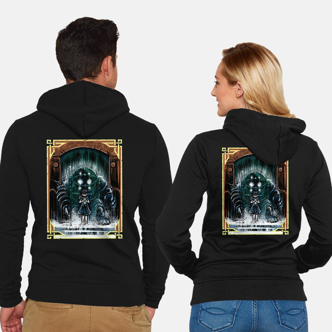 The Protector Under The Sea-Unisex-Zip-Up-Sweatshirt-zascanauta