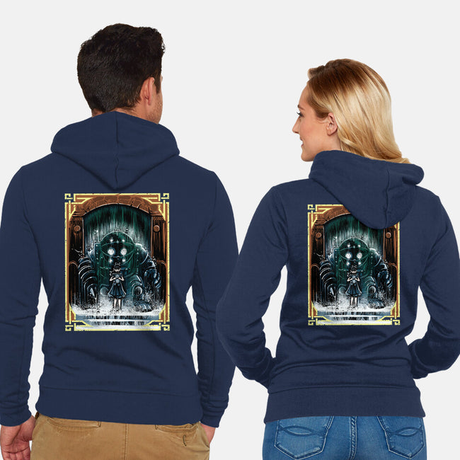 The Protector Under The Sea-Unisex-Zip-Up-Sweatshirt-zascanauta