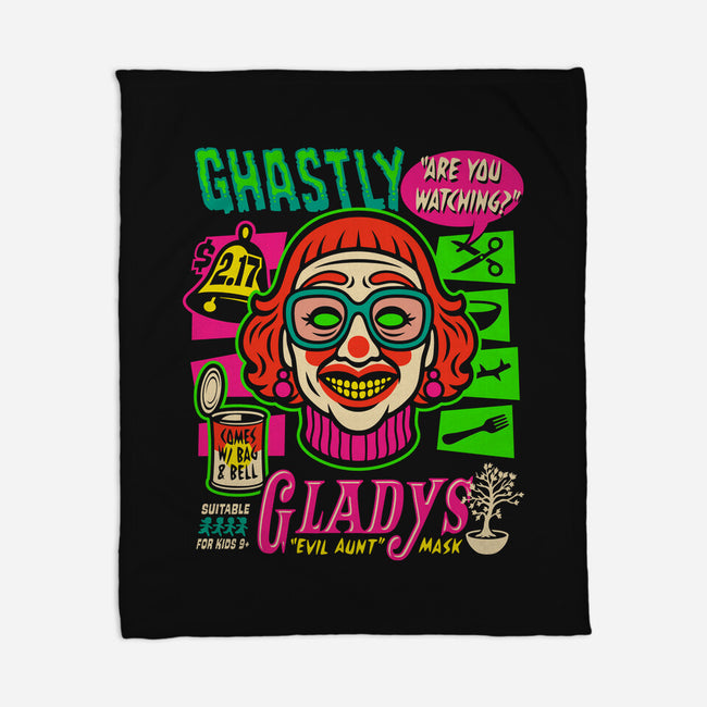 Ghastly Gladys-None-Fleece-Blanket-Wheels