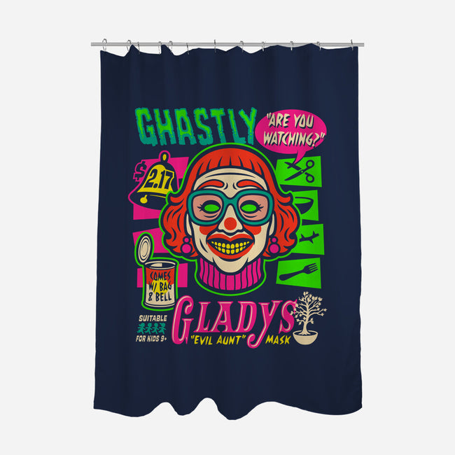 Ghastly Gladys-None-Polyester-Shower Curtain-Wheels