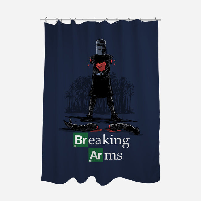Breaking Arms-None-Polyester-Shower Curtain-zascanauta