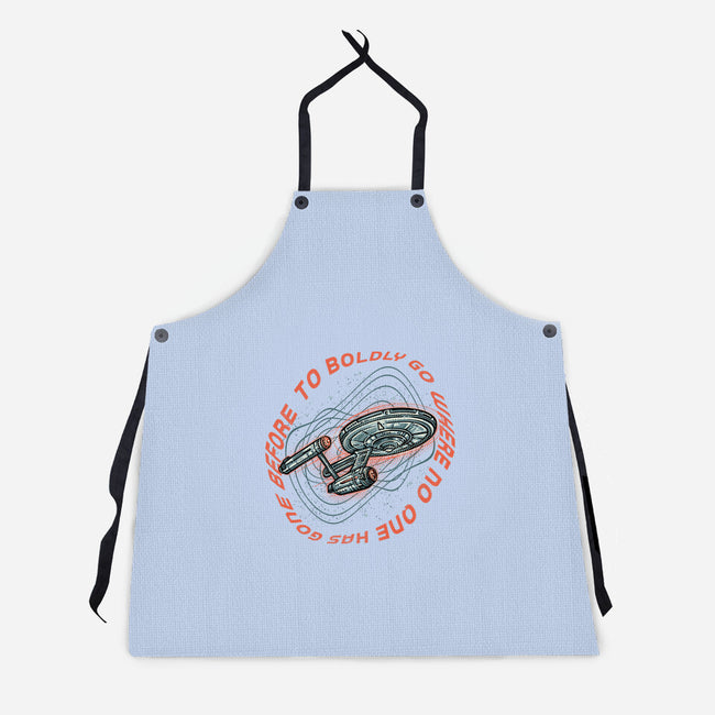 Travel To Space-Unisex-Kitchen-Apron-glitchygorilla