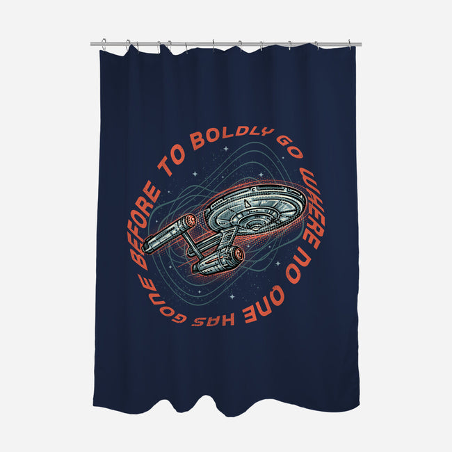 Travel To Space-None-Polyester-Shower Curtain-glitchygorilla