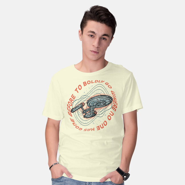 Travel To Space-Mens-Basic-Tee-glitchygorilla