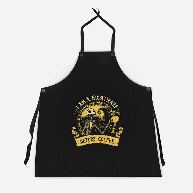 I Am A Nightmare Before Coffee-Unisex-Kitchen-Apron-kg07