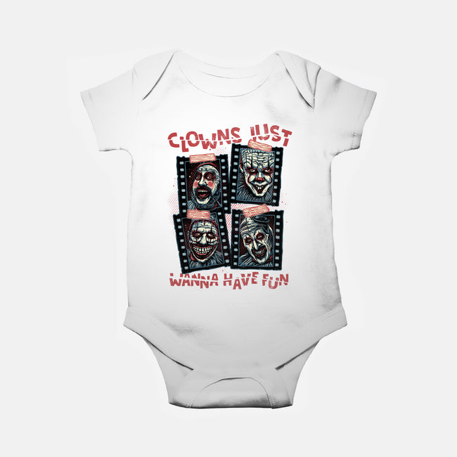 Clowns Just Wanna Have Fun-Baby-Basic-Onesie-glitchygorilla