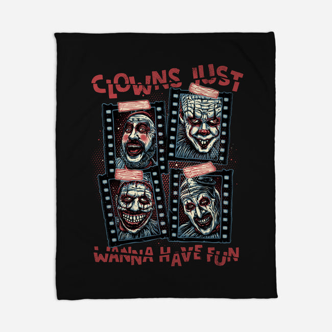 Clowns Just Wanna Have Fun-None-Fleece-Blanket-glitchygorilla