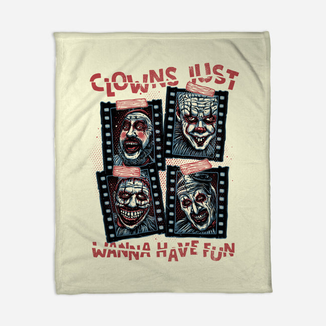 Clowns Just Wanna Have Fun-None-Fleece-Blanket-glitchygorilla