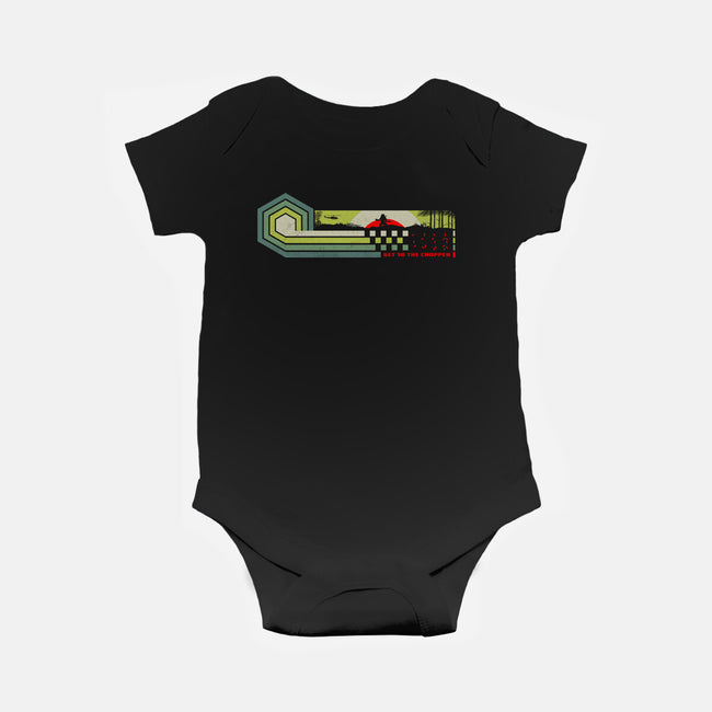 Get To The Chopper-Baby-Basic-Onesie-rocketman_art