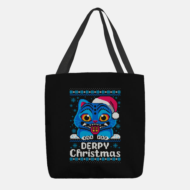 Derpy Ugly Christmas Sweater-None-Basic Tote-Bag-NemiMakeit