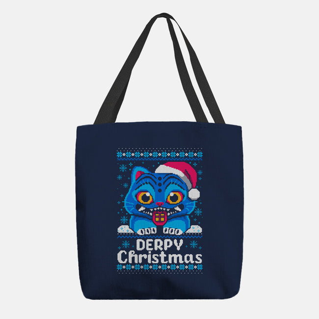Derpy Ugly Christmas Sweater-None-Basic Tote-Bag-NemiMakeit