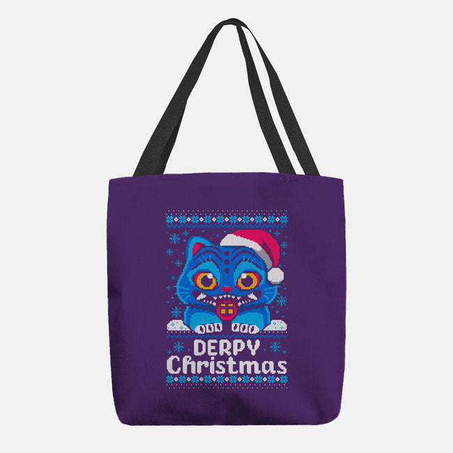 Derpy Ugly Christmas Sweater-None-Basic Tote-Bag-NemiMakeit