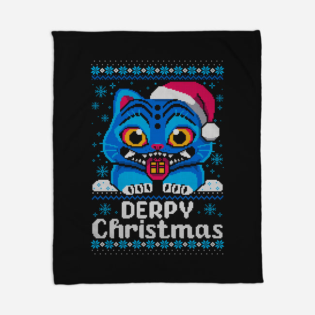 Derpy Ugly Christmas Sweater-None-Fleece-Blanket-NemiMakeit