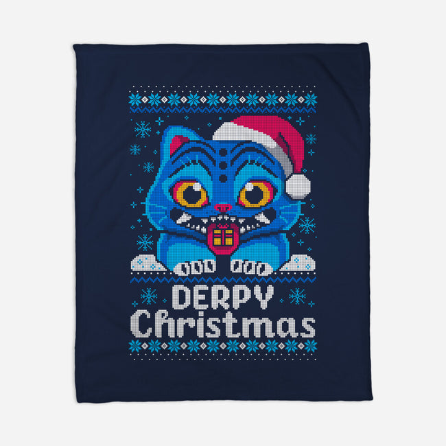 Derpy Ugly Christmas Sweater-None-Fleece-Blanket-NemiMakeit