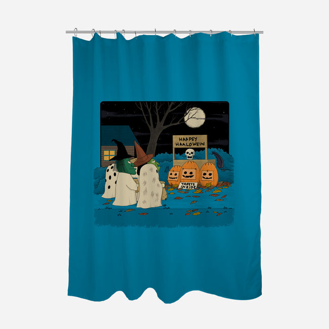 Treats Inside-None-Polyester-Shower Curtain-pigboom