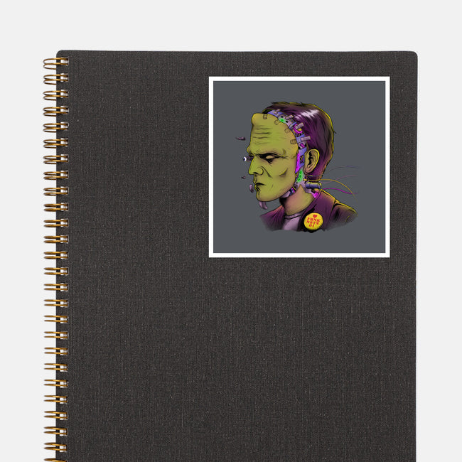 Cyber Frankenstein-None-Glossy-Sticker-alfbocreative