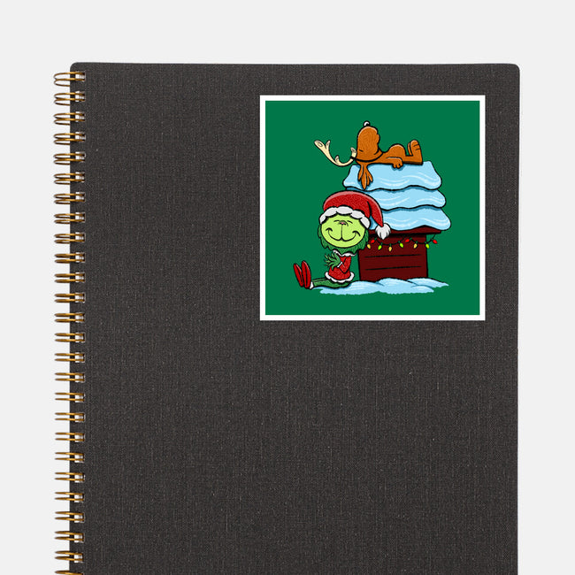 Up On The House Top-None-Glossy-Sticker-DrawnByBryan