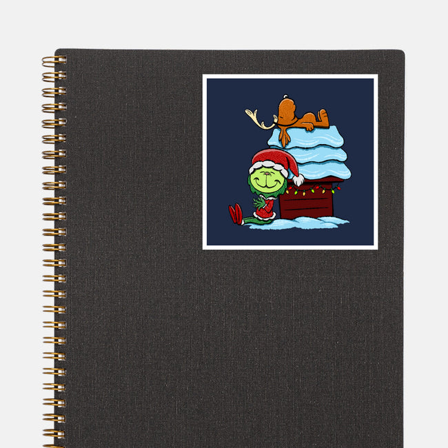 Up On The House Top-None-Glossy-Sticker-DrawnByBryan
