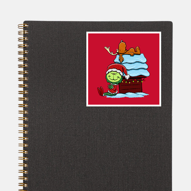Up On The House Top-None-Glossy-Sticker-DrawnByBryan