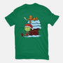 Up On The House Top-Womens-Fitted-Tee-DrawnByBryan