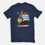 Up On The House Top-Womens-Fitted-Tee-DrawnByBryan