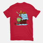 Up On The House Top-Womens-Fitted-Tee-DrawnByBryan
