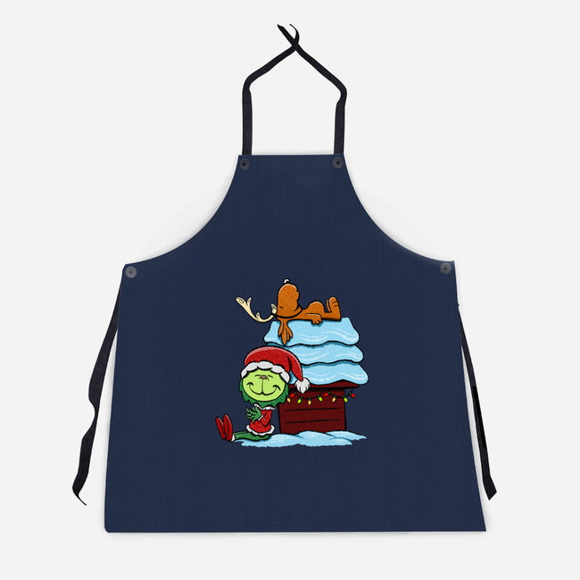 Up On The House Top-Unisex-Kitchen-Apron-DrawnByBryan