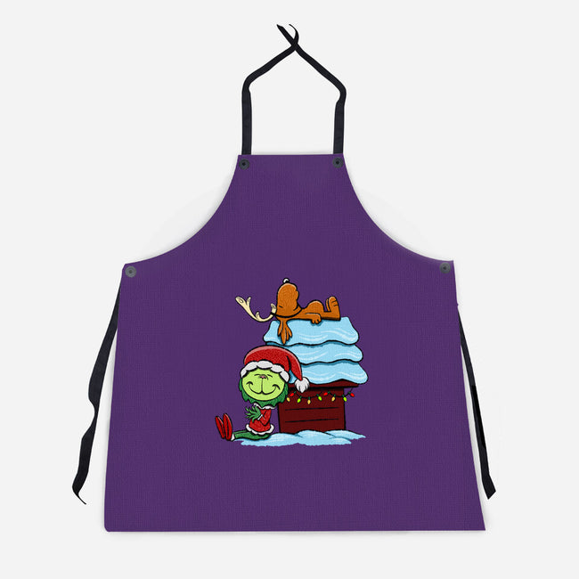 Up On The House Top-Unisex-Kitchen-Apron-DrawnByBryan