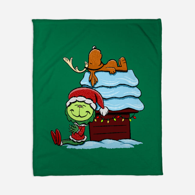 Up On The House Top-None-Fleece-Blanket-DrawnByBryan
