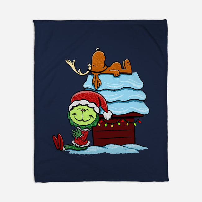 Up On The House Top-None-Fleece-Blanket-DrawnByBryan
