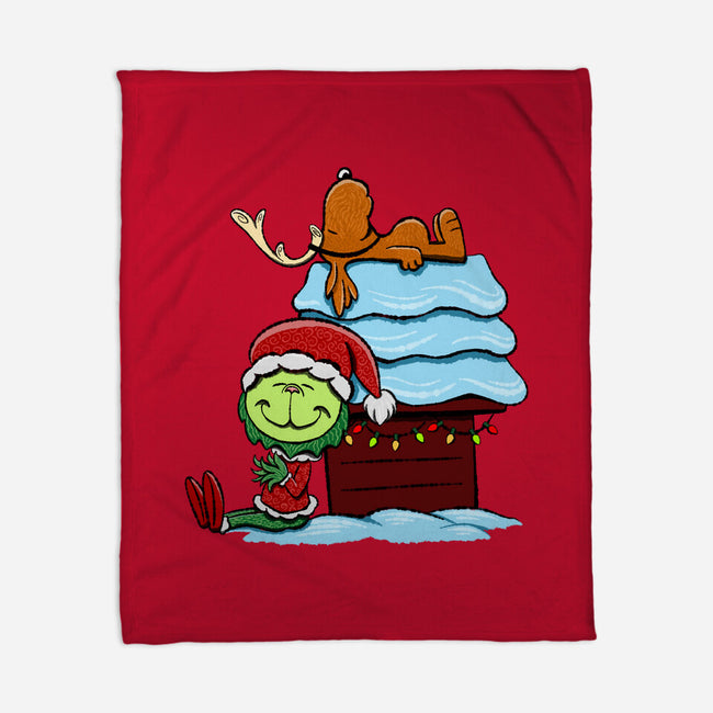 Up On The House Top-None-Fleece-Blanket-DrawnByBryan