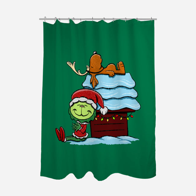 Up On The House Top-None-Polyester-Shower Curtain-DrawnByBryan