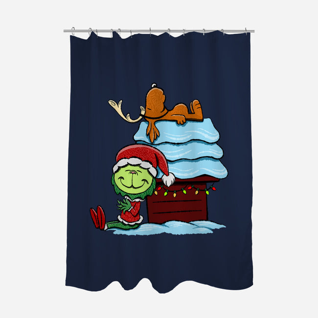 Up On The House Top-None-Polyester-Shower Curtain-DrawnByBryan