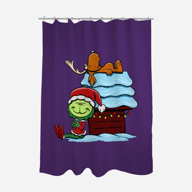 Up On The House Top-None-Polyester-Shower Curtain-DrawnByBryan
