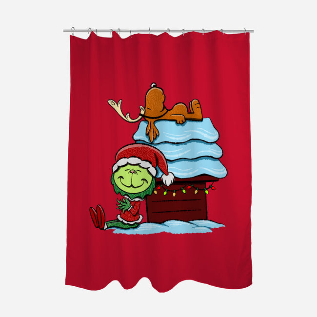 Up On The House Top-None-Polyester-Shower Curtain-DrawnByBryan