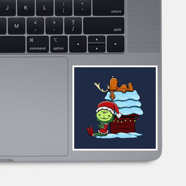 Up On The House Top-None-Glossy-Sticker-DrawnByBryan
