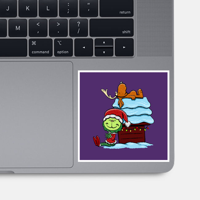 Up On The House Top-None-Glossy-Sticker-DrawnByBryan