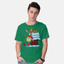 Up On The House Top-Mens-Basic-Tee-DrawnByBryan