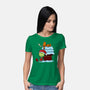 Up On The House Top-Womens-Basic-Tee-DrawnByBryan