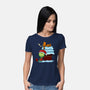 Up On The House Top-Womens-Basic-Tee-DrawnByBryan