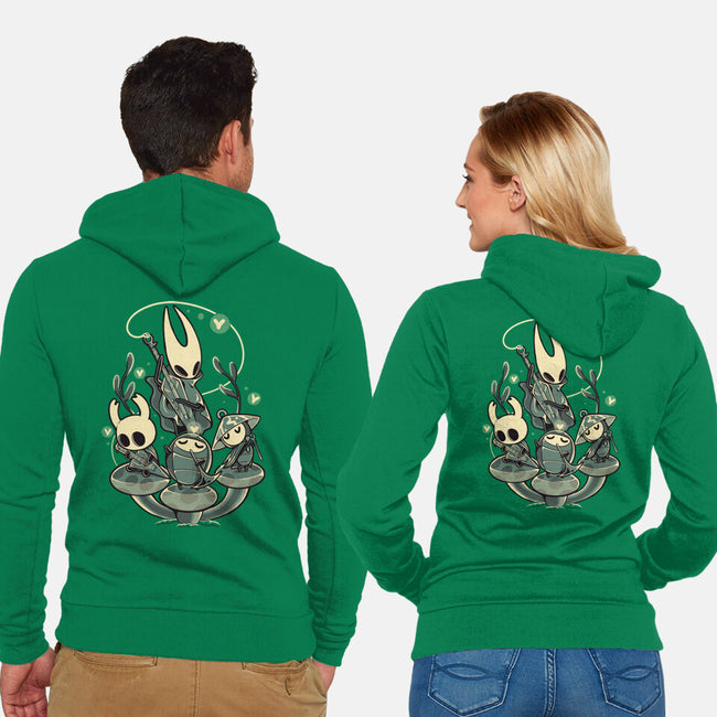 Hollow Harmony-Unisex-Zip-Up-Sweatshirt-naomori