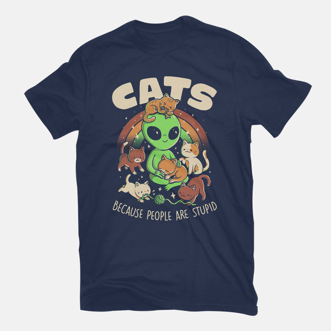 Cats Because People Are Stupid-Youth-Basic-Tee-eduely
