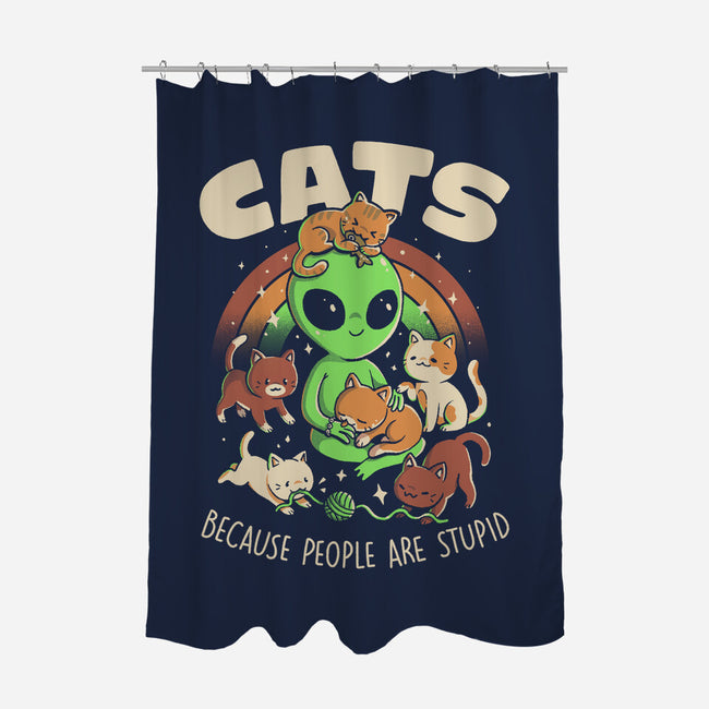 Cats Because People Are Stupid-None-Polyester-Shower Curtain-eduely