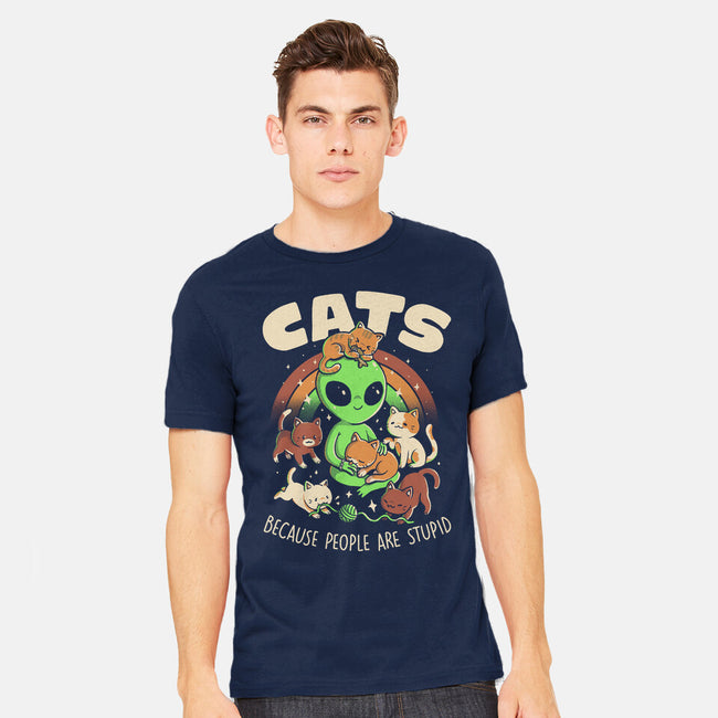 Cats Because People Are Stupid-Mens-Heavyweight-Tee-eduely