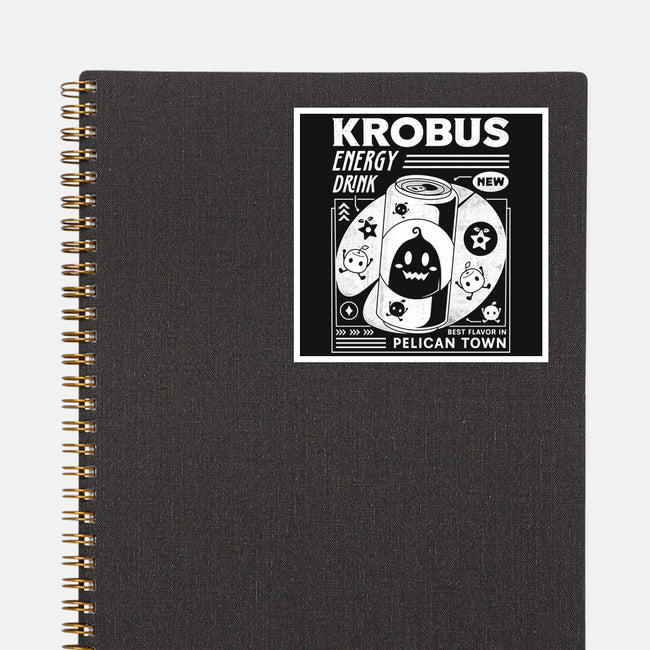 Krobus Energy Drink Grunge-None-Glossy-Sticker-LAGELANTEE