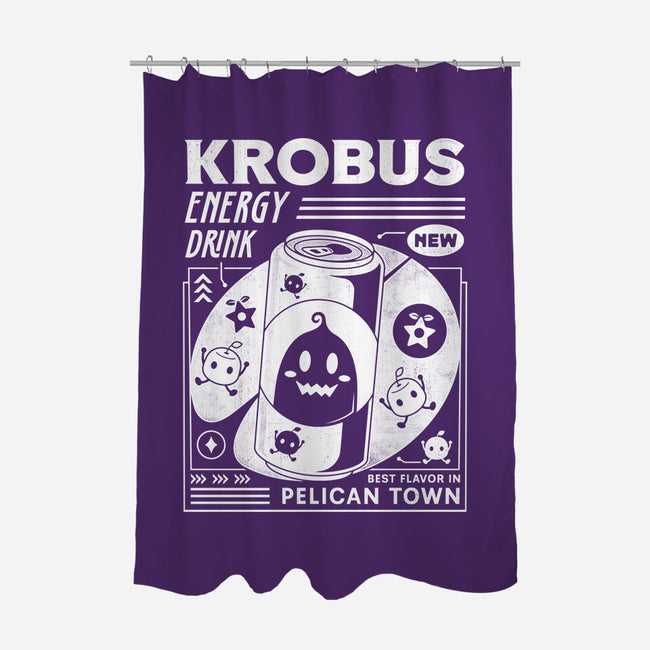 Krobus Energy Drink Grunge-None-Polyester-Shower Curtain-LAGELANTEE