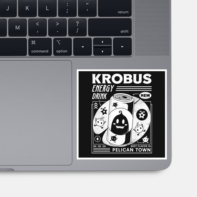 Krobus Energy Drink Grunge-None-Glossy-Sticker-LAGELANTEE