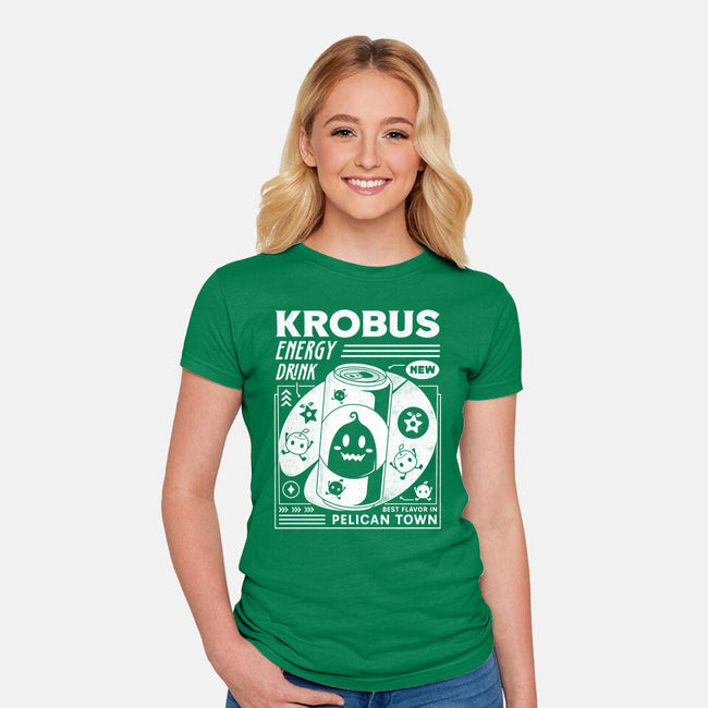 Krobus Energy Drink Grunge-Womens-Fitted-Tee-LAGELANTEE