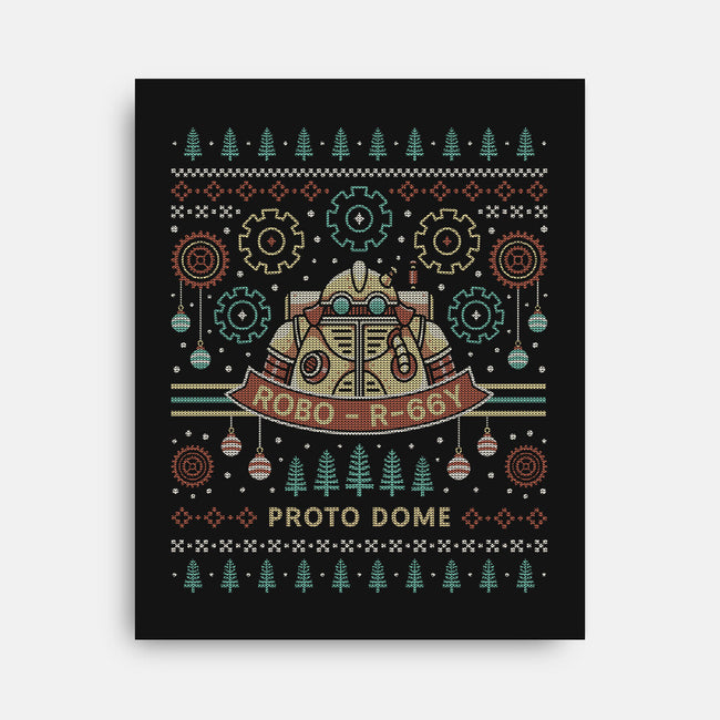 Proto Dome Robo Ugly Sweater-None-Stretched-Canvas-LAGELANTEE