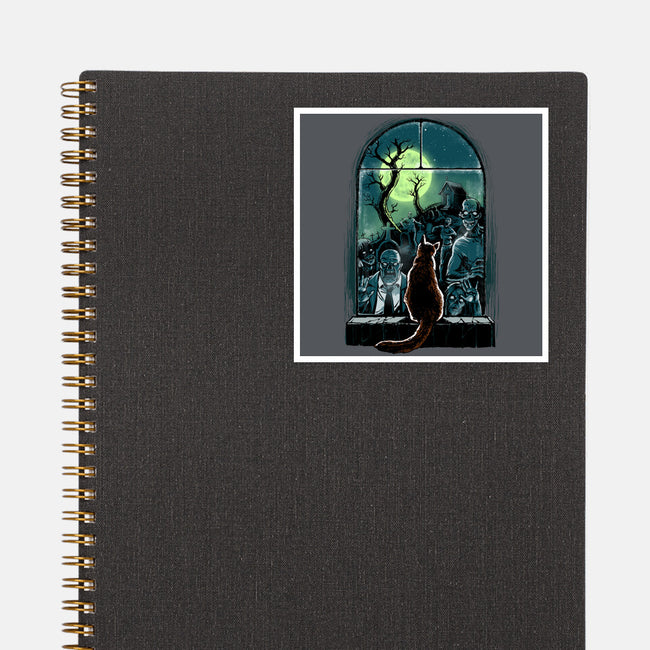 Watching The Zombies-None-Glossy-Sticker-zascanauta